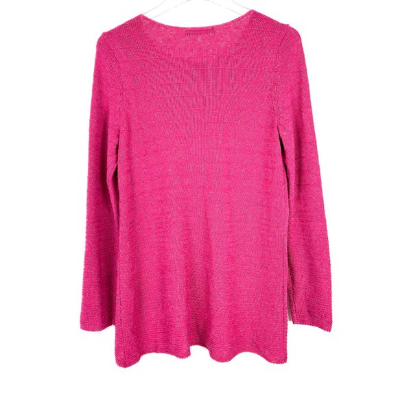 NWT NIC+ZOE Crossstitch Sweater Pink Lace Up Size Medium M NEW - Picture 11 of 13